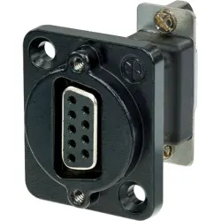 D-Sub socket, 9 pole, standard, equipped, straight, NADB9FF-B