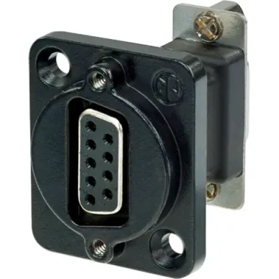 D-Sub socket, 9 pole, standard, equipped, straight, NADB9FF-B - 1