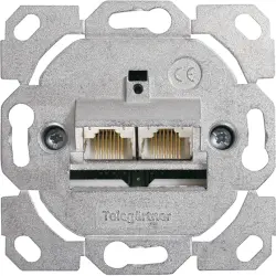 Junction box, Cat 6A, white, flush mounting, for AMJ45, 100022944