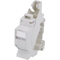 Mounting rail adapter, with Cat. 6A module, for TH35 mounting rails, J00023A0205, T568A, series AMJ-S