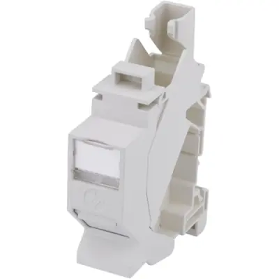 Mounting rail adapter, with Cat. 6A module, for TH35 mounting rails, J00023A0205, T568A, series AMJ-S - 1