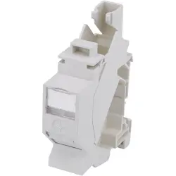 Mounting rail adapter, with Cat. 6A module, for TH35 mounting rails, J00023A0206, T568B, series AMJ-S