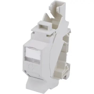 Mounting rail adapter, with Cat. 6A module, for TH35 mounting rails, J00023A0206, T568B, series AMJ-S - 1