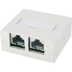 Junction box, Cat 5e, white, surface mounting, 100022997