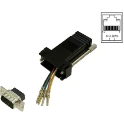 Adapter, D-Sub plug, 9 pole to RJ45 socket, straight, 10121110