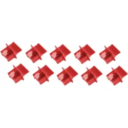 Dust protective cap, red, for RJ45 socket, BS08-01022-10, package with 10 pieces