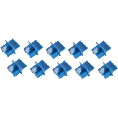 Dust protective cap, blue, for RJ45 socket, BS08-01023-10, package with 10 pieces - 1