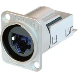 Socket, RJ45, 8 pole, 8P8C, Cat 6, IDC connection, flange mounting, NE8FDY-C6