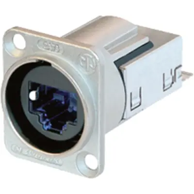 Socket, RJ45, 8 pole, 8P8C, Cat 6, IDC connection, flange mounting, NE8FDY-C6 - 1