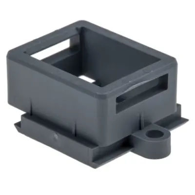 Mounting frame, gray, front mounting, for RJ45 connector, 1689433 - 1