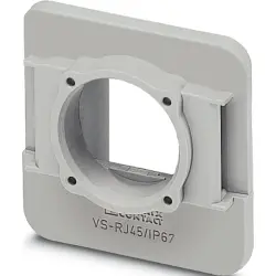Mounting frame, gray, for RJ45 connector, 1689844