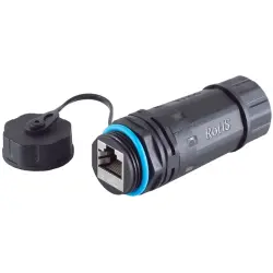 Modular adapter, RJ45 socket to RJ45 socket, straight, Cat 6, BS08-01048