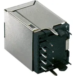 Socket, RJ45, 8 pole, 8P8C, Cat 5, solder connection, through hole, Y-CONJACK-22