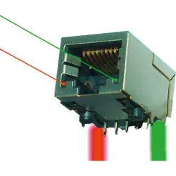 Socket, RJ45, 8 pole, 8P8C, Cat 5, solder connection, through hole, Y-CONJACK-31