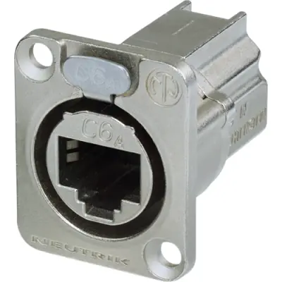 Modular adapter, RJ45 socket to RJ45 socket, straight, Cat 6A, NE8FDX-P6 - 1