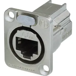 Modular adapter, RJ45 socket to RJ45 socket, straight, Cat 6A, NE8FDX-P6