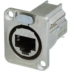 Socket, RJ45, 8 pole, 8P8C, Cat 6A, IDC connection, PCB mounting, NE8FDX-Y6