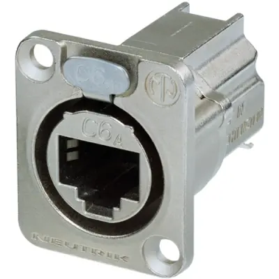 Socket, RJ45, 8 pole, 8P8C, Cat 6A, IDC connection, PCB mounting, NE8FDX-Y6 - 1