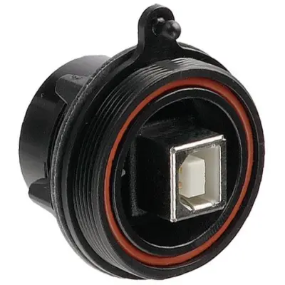 USB-B socket, USB 2.0, solder connection, PX0842/B - 1