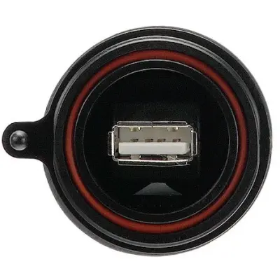 USB-A panel plug, 4 pole, USB 2.0, solder connection, PX0843/A - 1