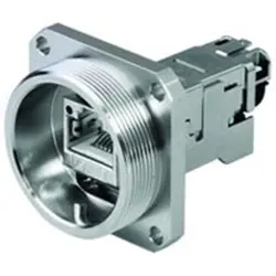 Socket, RJ45, 8P8C, Cat 6A, flange mounting, 100007379