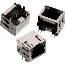 Socket, RJ45, 8 pole, 8P8C, Cat 3, solder connection, through hole, 615008137421