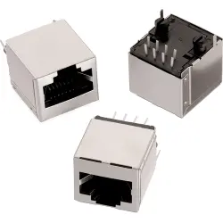 Socket, RJ45, 8 pole, 8P8C, Cat 3, solder connection, through hole, 615008138221