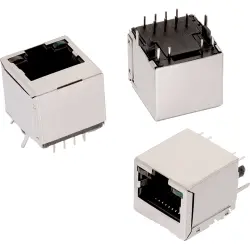 Socket, RJ45, 8 pole, 8P8C, Cat 3, solder connection, through hole, 615008138321