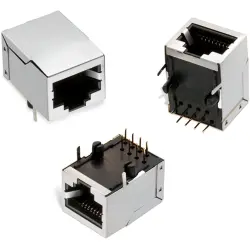 Socket, RJ45, 8 pole, 8P8C, Cat 3, solder connection, through hole, 61500814221