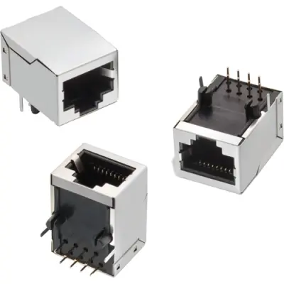 Socket, RJ45, 8 pole, 8P8C, Cat 3, solder connection, through hole, 615008142621 - 1