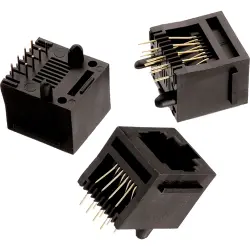 Socket, RJ45, 8 pole, 8P8C, Cat 3, solder connection, through hole, 615008144221