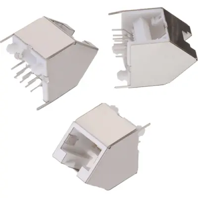 Socket, RJ45, 8 pole, 8P8C, Cat 3, solder connection, through hole, 615008145121 - 1
