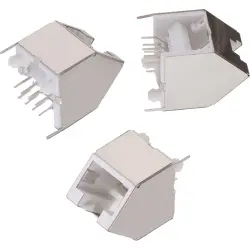 Socket, RJ45, 8 pole, 8P8C, Cat 3, solder connection, through hole, 615008145221
