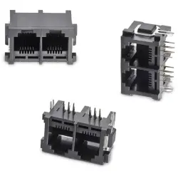 Socket, RJ11/RJ12/RJ14/RJ25, 6 pole, 6P6C, Cat 5, solder connection, through hole, 615012149421