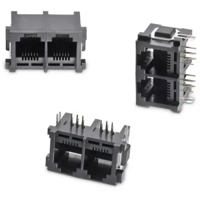 Socket, RJ11/RJ12/RJ14/RJ25, 6 pole, 6P6C, Cat 5, solder connection, through hole, 615012149421 - 1