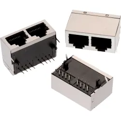 Socket, RJ45, 8 pole, 8P8C, Cat 3, solder connection, through hole, 615016137621