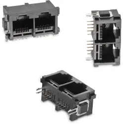 Socket, RJ45, 8 pole, 8P8C, Cat 3, solder connection, through hole, 615016149521