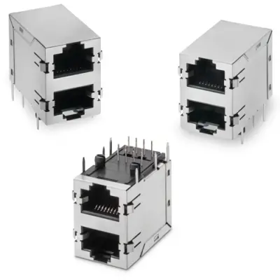 Socket, RJ45, 8 pole, 8P8C, Cat 3, solder connection, through hole, 615016240521 - 1