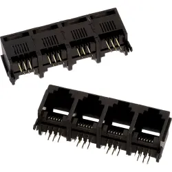 Socket, RJ11/RJ12/RJ14/RJ25, 6 pole, 6P6C, Cat 3, solder connection, through hole, 615024143921