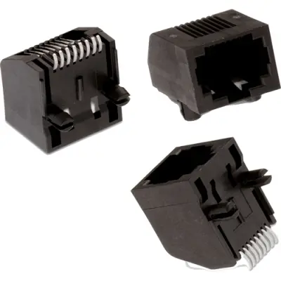 Socket, RJ45, 8 pole, 8P8C, Cat 3, SMD, 634008137221 - 1