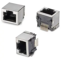 Socket, RJ45, 8 pole, 8P8C, Cat 5, solder connection, SMD, 634008149821