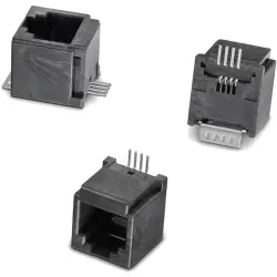 Socket, RJ9/RJ10/RJ22, 4 pole, 4P4C, solder connection, SMD, 634104149621