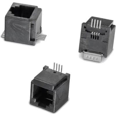 Socket, RJ9/RJ10/RJ22, 4 pole, 4P4C, solder connection, SMD, 634104149621 - 1
