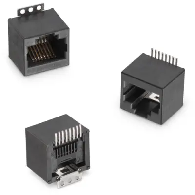 Socket, RJ45, 8 pole, 8P8C, Cat 3, solder connection, SMD, 634108149621 - 1