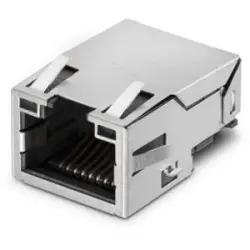 Socket, RJ45, 8 pole, 8P8C, Cat 5, solder connection, SMD, 7498210003