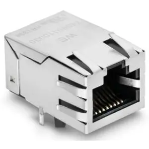 Socket, RJ45, 8 pole, 8P8C, Cat 5, solder connection, through hole, 74990110030 - 1