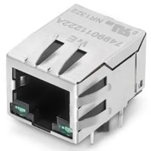 Socket, RJ45, 8 pole, 8P8C, Cat 5, solder connection, through hole, 7499011222A - 1