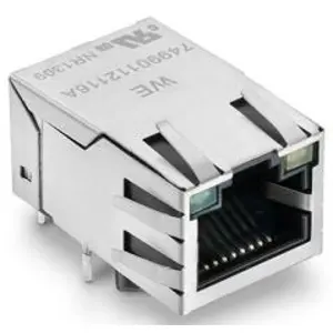 Socket, RJ45, 8 pole, 8P8C, Cat 5, solder connection, through hole, 7499011441A - 1