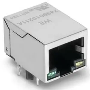 Socket, RJ45, 8 pole, 8P8C, Cat 5, solder connection, through hole, 7499210121A - 1