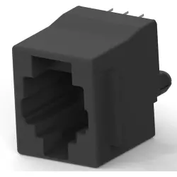 Socket, RJ11/RJ12/RJ14/RJ25, 6 pole, 6P6C, Cat 3, solder connection, PCB mounting, 5520258-3